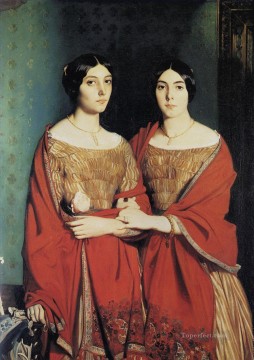 Théodore Chasseriau Painting - Las dos hermanas romántica Theodore Chasseriau
